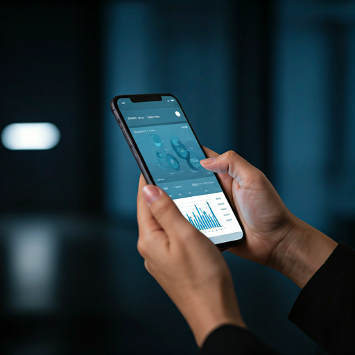 現場スタッフがスマートフォンで設備管理を行うイメージ